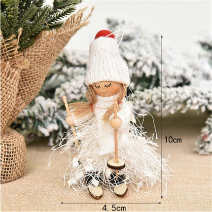 Whimsical Skiing Angel Dolls: Charming Holiday Ornaments for Winter Decor - Très Elite