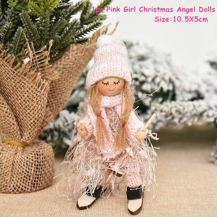 Whimsical Skiing Angel Dolls: Charming Holiday Ornaments for Winter Decor - Très Elite