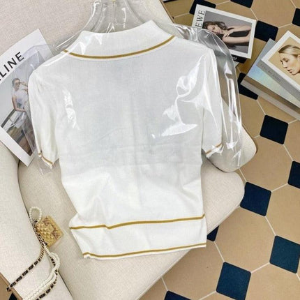 Whimsical Vintage Cartoon Knit Sweater with Embroidered Lapel - Très Elite
