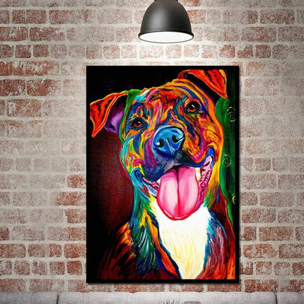 Whimsical Waterproof Dog Art: Colorful Canvas for Home & Boutique Decor - Très Elite