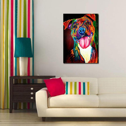 Whimsical Waterproof Dog Art: Colorful Canvas for Home & Boutique Decor - Très Elite