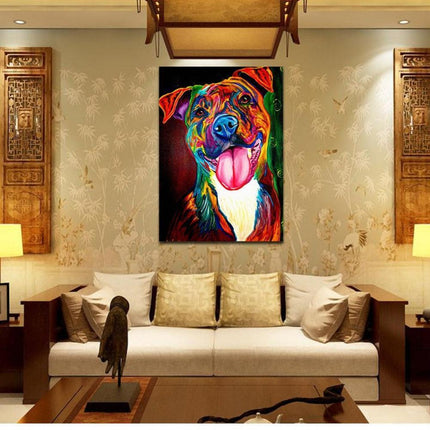 Whimsical Waterproof Dog Art: Colorful Canvas for Home & Boutique Decor - Très Elite