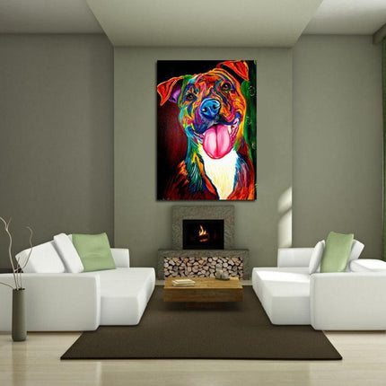 Whimsical Waterproof Dog Art: Colorful Canvas for Home & Boutique Decor - Très Elite