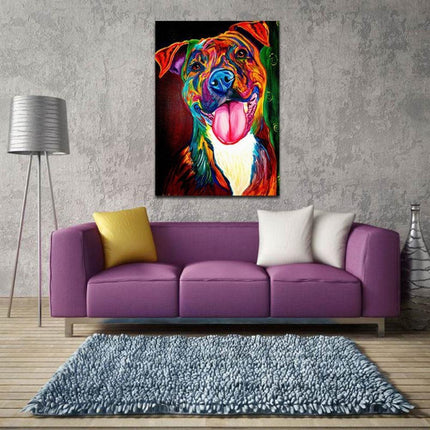 Whimsical Waterproof Dog Art: Colorful Canvas for Home & Boutique Decor - Très Elite