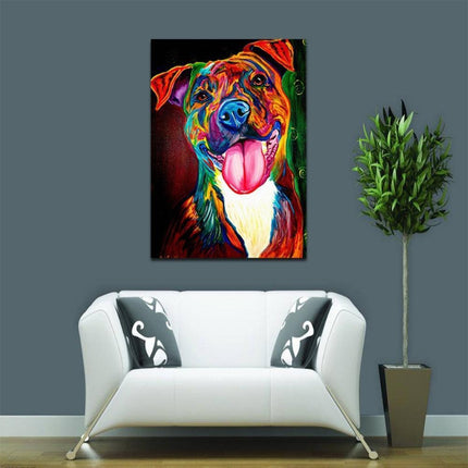 Whimsical Waterproof Dog Art: Colorful Canvas for Home & Boutique Decor - Très Elite