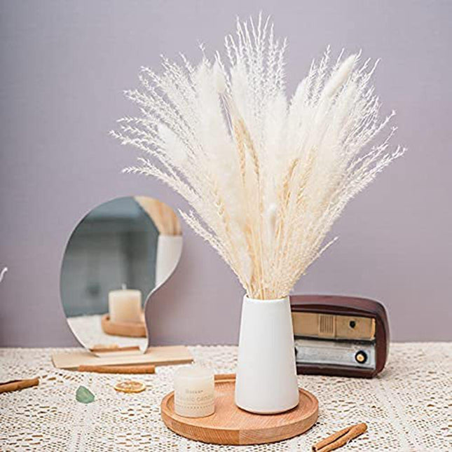 Whimsical White Pampas Grass Collection - 70-Piece Set