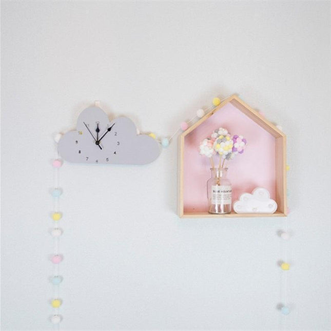 Whimsical Woodland Creatures Wooden Clock - Enchanting Timepiece for Kids