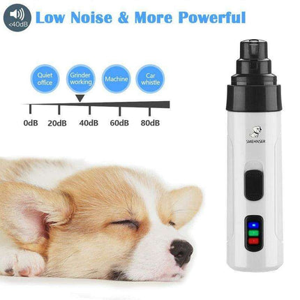 Whisper-Quiet Rechargeable Dog Nail Grinder: Ultimate Precision Tool for Stress-Free Grooming - Très Elite