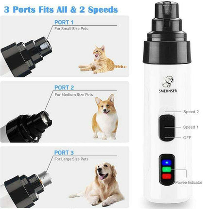 Whisper-Quiet Rechargeable Dog Nail Grinder: Ultimate Precision Tool for Stress-Free Grooming - Très Elite