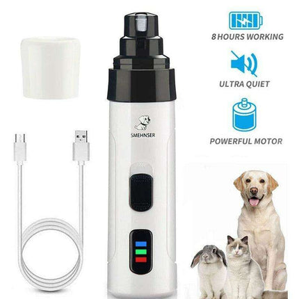 Whisper-Quiet Rechargeable Dog Nail Grinder: Ultimate Precision Tool for Stress-Free Grooming - Très Elite