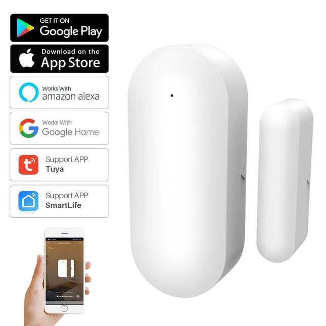 WiFi Door Sensor for Smart Homes - Voice Control Compatible with Alexa & Google Assistant