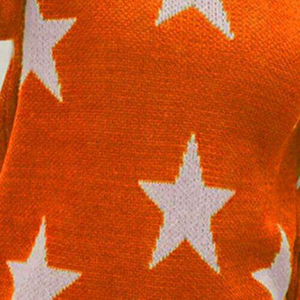 Winter Chic Star Pattern Round Neck Sweater - Your Essential Cozy Layer - Très Elite