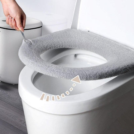 Winter Haven Plush Toilet Seat Cover with Easy-Clean Handle - Très Elite