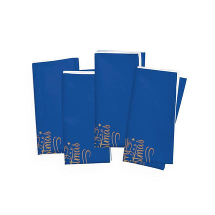 Winter Wonderland Elegant Blue Napkin Set - 4 Pack, 19"x19" for Festive Occasions