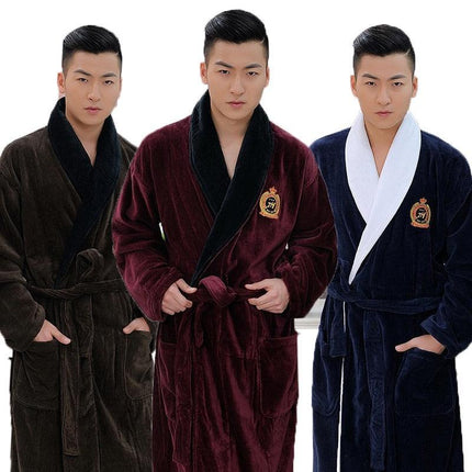 Winter Wonderland Men's XL Fleece Kimono Robe - Ultimate Comfort for Cozy Lounging