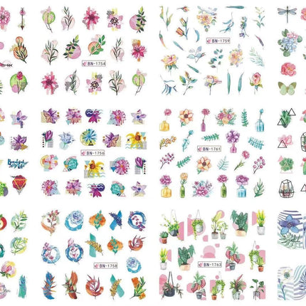 Winter Wonderland Russian Nail Art Decals.