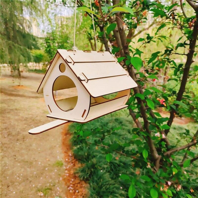 Wooden Hummingbird Feeder House Kit: Build Your Own Outdoor Bird Oasis