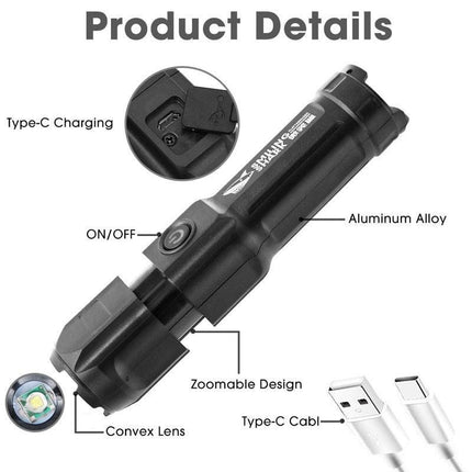Xenon 500m High-Performance Flashlight: Illuminate Your Night Adventures - Très Elite