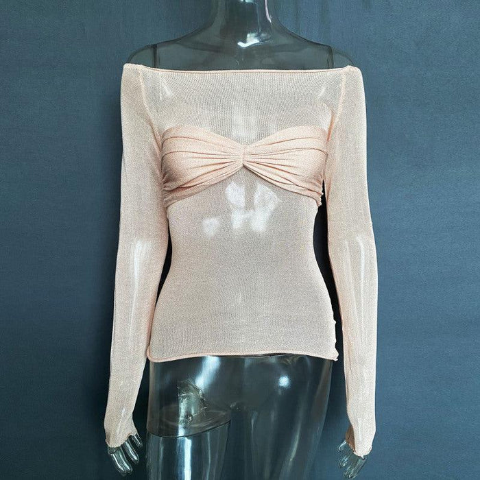 Light and Airy Boat Neck Sheer Top: Effortless Chic Elegance