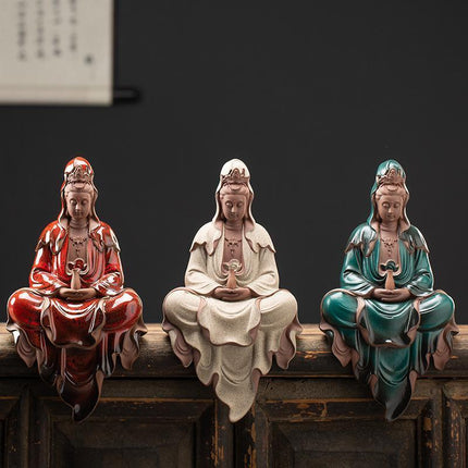 Zen Harmony Guanyin Backflow Incense Burner Collection - Tranquil Retreat Kit - Très Elite