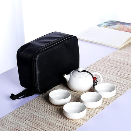 Zen Harmony Puer Tea Ceremony Porcelain Teapot Set - Your Refined Tea Experience