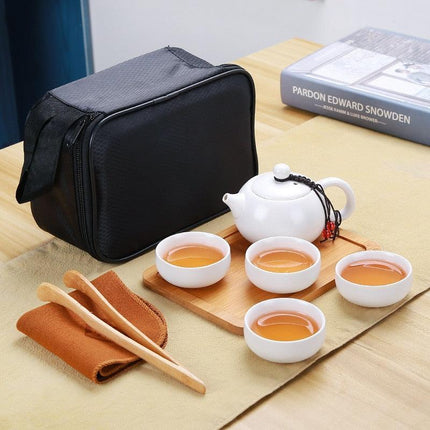 Zen Harmony Puer Tea Ceremony Porcelain Teapot Set - Your Refined Tea Experience