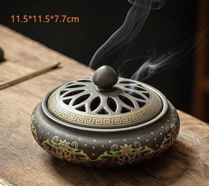Zen Serenity: Handcrafted Ceramic Incense Holder for Tranquility