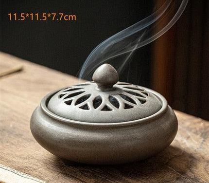 Zen Serenity: Handcrafted Ceramic Incense Holder for Tranquility