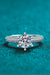 Luxurious 2 Carat Lab-Diamond Ring with Zircon Accents - Sterling Silver Brilliance