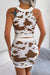 Chic Animal Print Co-ord Set with Sleeveless Top and Mini Skirt