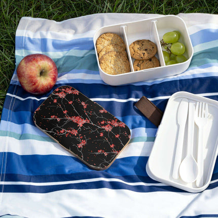Personalized Eco-Conscious Bento Lunch Box Set with Elegant Wooden Lid and Organizers