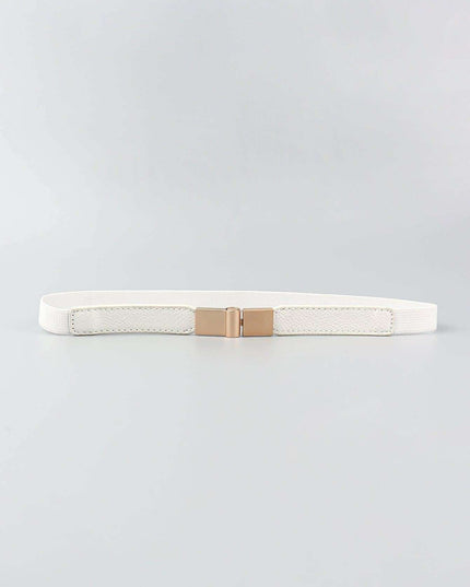 Elegant Adjustable PU Elastic Skinny Belt for Effortless Style