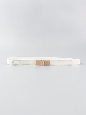 PU Elastic Skinny Belt-Trendsi-White-One Size-Très Elite