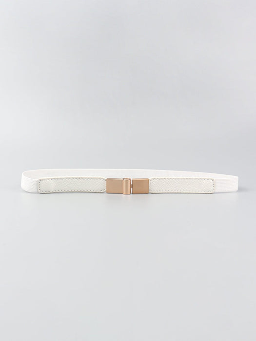 Sophisticated Elastic PU Skinny Belt