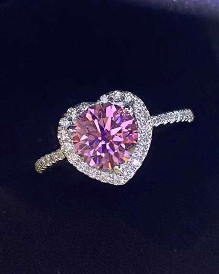 Eternal Love Heart Moissanite Engagement Ring