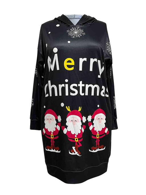 Festive Oversized Christmas Hoodie Dress
