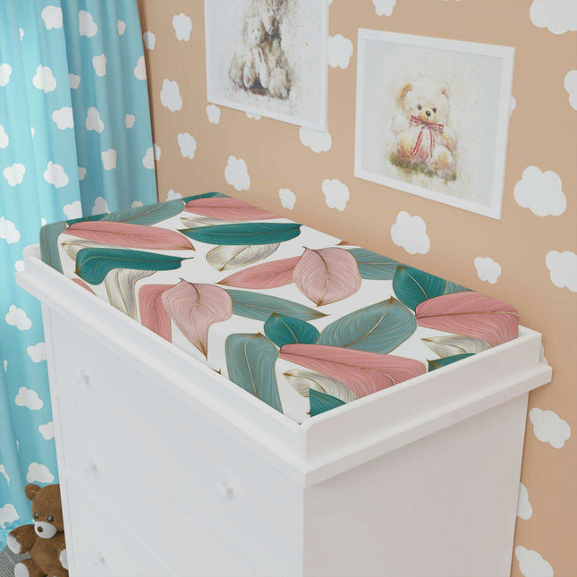 Elegant Floral Changing Pad Cover for Trendy Infant Rooms