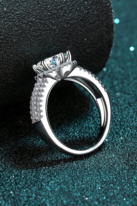 Dazzling Moissanite Zircon Sterling Silver Ring