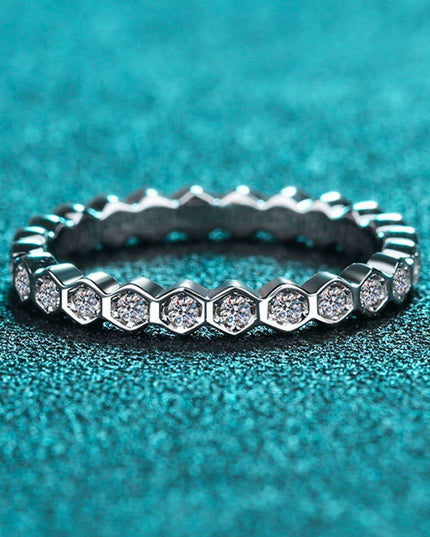 Radiant Lab-Diamond Eternity Band in Sterling Silver: A Classic Statement