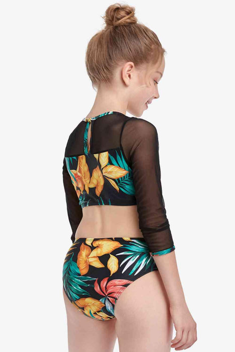 Beach Chic Printed Cutout Swimsuit