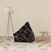 Elegant Golden Chain Bean Bag Chair Cover - Premium Edition