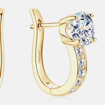 Sophisticated 2 Carat Lab-Diamond and Zircon Earrings in Sterling Silver - Embrace Luxury