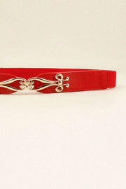 Elegant Versatile Elastic Belt with Stylish Alloy Buckle for Fashion-Forward Looks