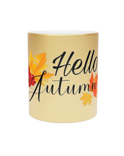 Elegant Metallic Ceramic Mug in Stunning Gold or Silver