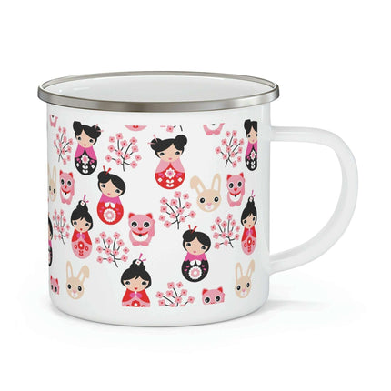 Personalized Adventure Enamel Camping Mug for Outdoor Lovers