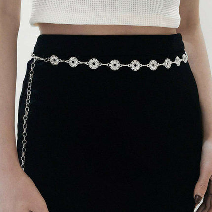 Radiant Rhinestone Adorned Belt for Effortless Style