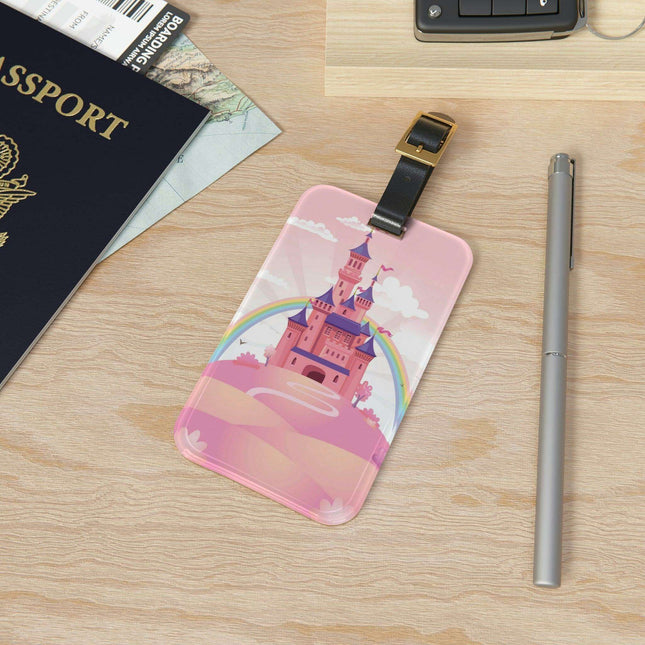 Enchanting Fairy-Inspired Luggage Tag Set with Custom Leather Strap
