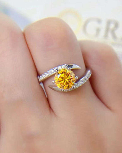 Elegant Lab-Created Diamond Ring Set with Dazzling Accents