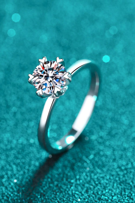 Pleasant Surprise: Sterling Silver 1 Carat Lab Grown Moissanite Ring with Quality Certification