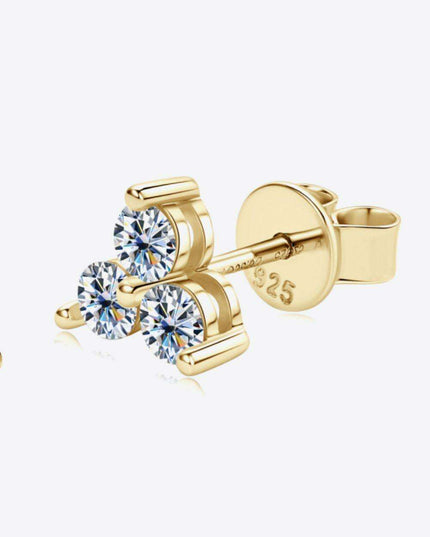 Elegant Sterling Silver Earrings with Lab-Grown Diamonds and Moissanite